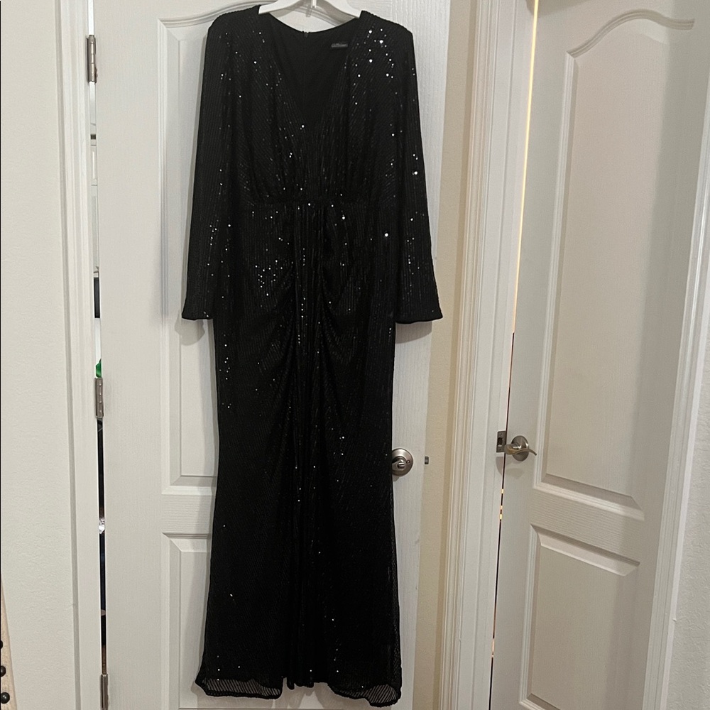 Elegant Black Sequin Gown